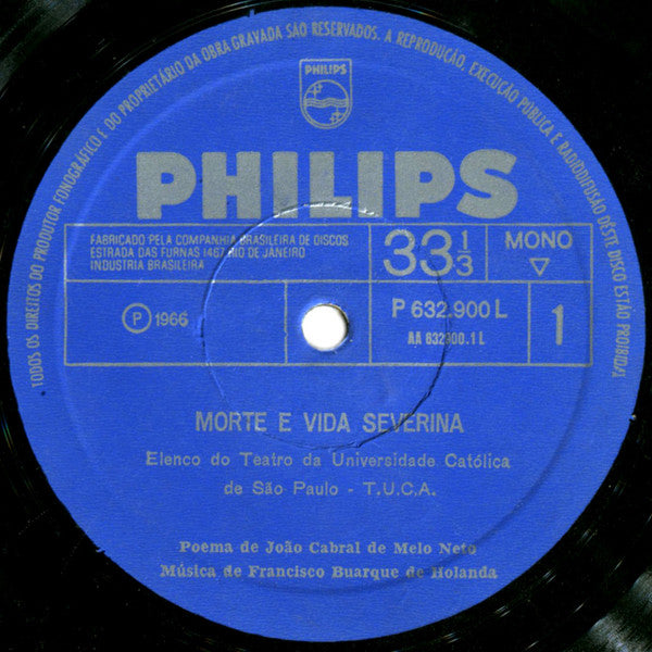 Elenco Do Tuca : Morte E Vida Severina (LP, Mono)