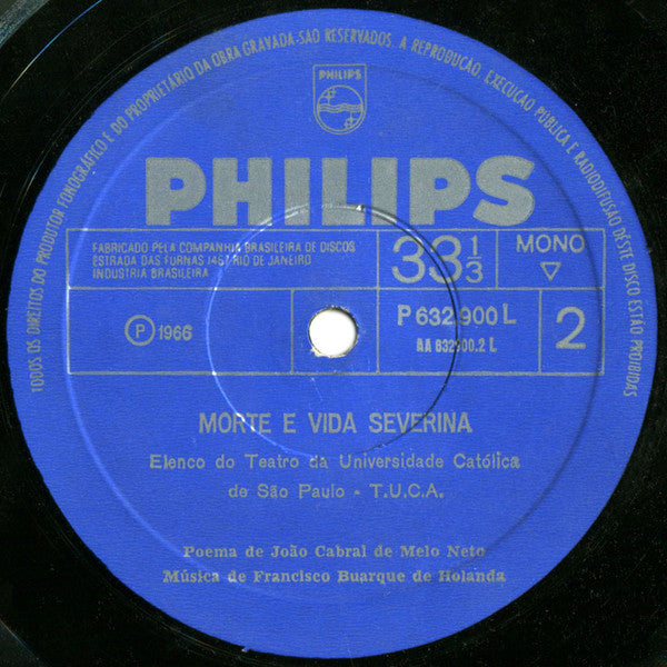 Elenco Do Tuca : Morte E Vida Severina (LP, Mono)