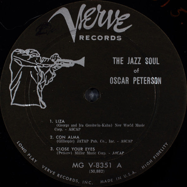 Oscar Peterson : The Jazz Soul Of Oscar Peterson (LP, Album, Mono)