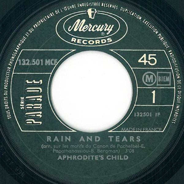 Aphrodite's Child : Rain And Tears (7", Single, Mono, Gre)