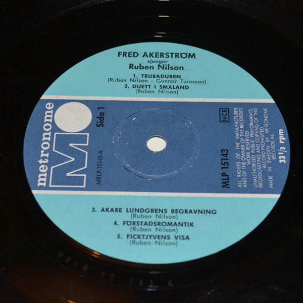Fred Åkerström : Sjunger Ruben Nilson (LP)