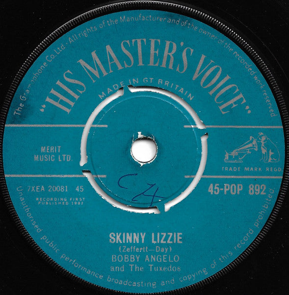 Bobby Angelo & The Tuxedos : Baby Sittin' (7", Single)