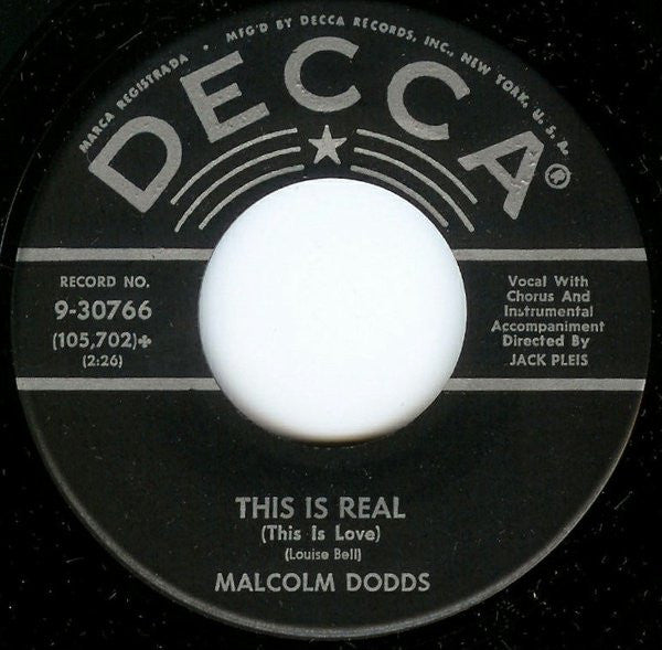 Malcolm Dodds : I'll Always Be With You / This Is Real (This Is Love) (7")