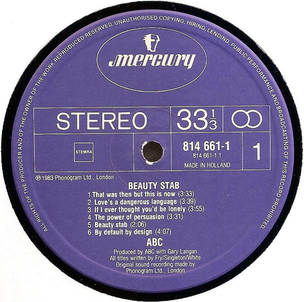 ABC : Beauty Stab (LP, Album)