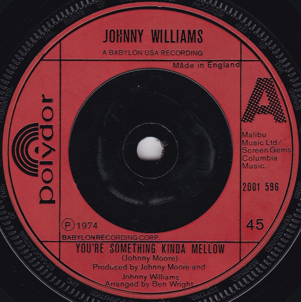 Johnny Williams (4) : You're Something Kinda Mellow (7")