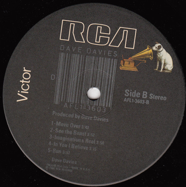 Dave Davies : AFL1-3603 (LP, Album, Ind)
