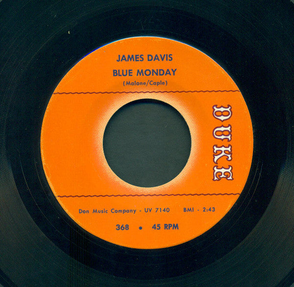 James "Thunderbird" Davis : Blue Monday / Sing (7", Single)