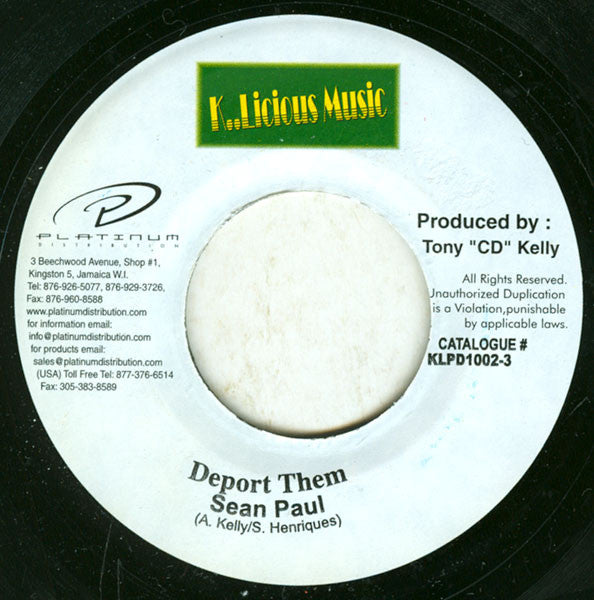 Sean Paul : Deport Them (7")