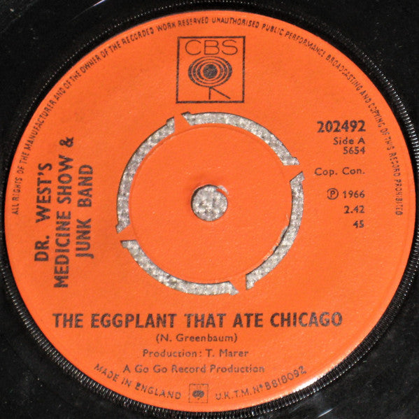Dr. West's Medicine Show And Junk Band : The Eggplant That Ate Chicago (7", Single)