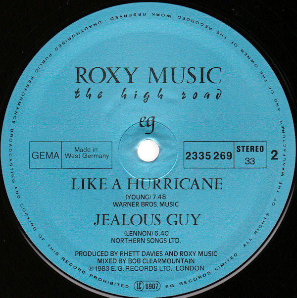 Roxy Music : The High Road (LP, MiniAlbum)