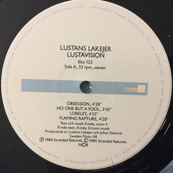 Lustans Lakejer : Lustavision (LP, Album)