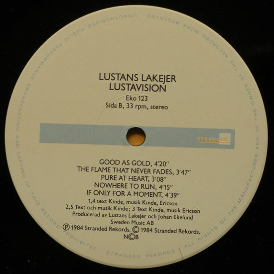 Lustans Lakejer : Lustavision (LP, Album)