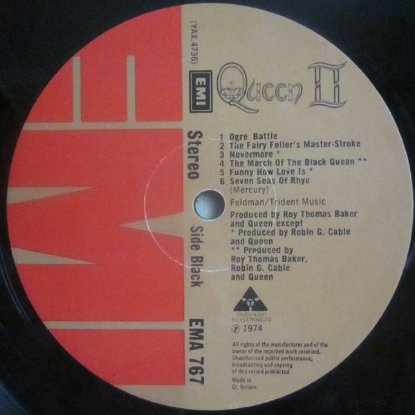 Queen : Queen II (LP, Album, RP, Gat)