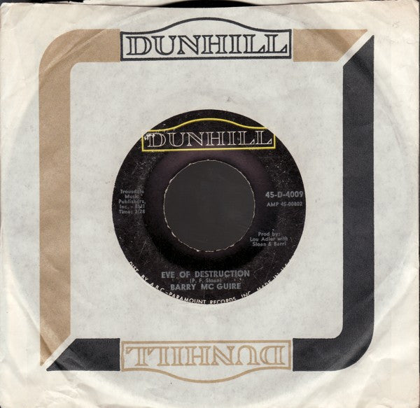 Barry McGuire : Eve Of Destruction / What Exactly's The Matter With Me (7", Single)