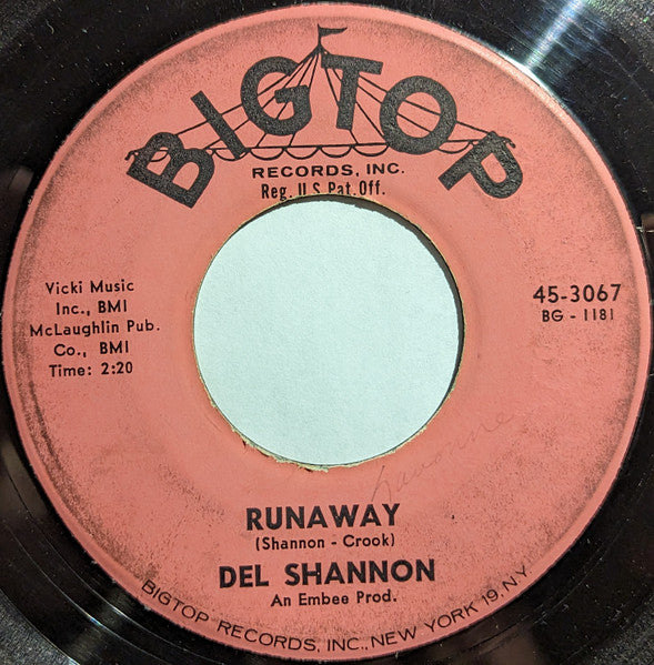 Del Shannon : Runaway / Jody (7")
