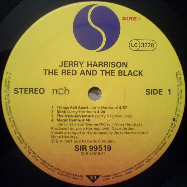 Jerry Harrison : The Red And The Black (LP, Album)