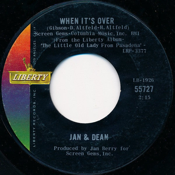 Jan & Dean : Sidewalk Surfin' (7", Single, Styrene, She)