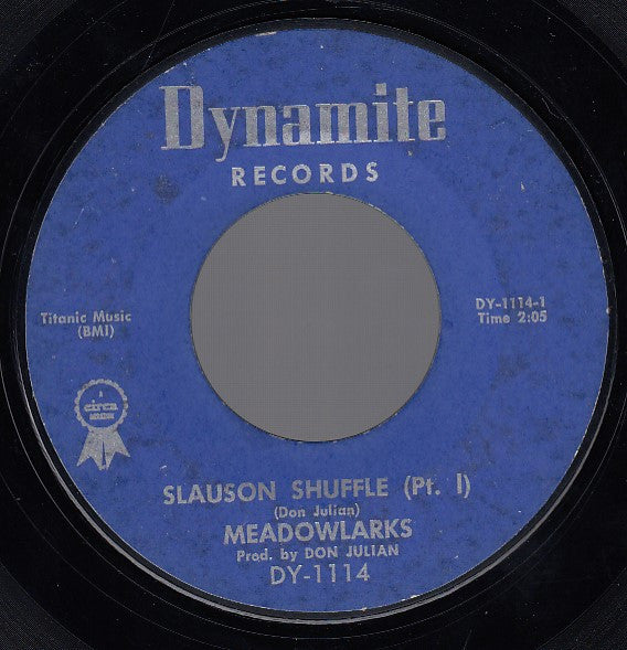 Don Julian & The Meadowlarks : Slauson Shuffle  (7", Single)