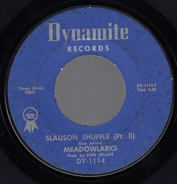 Don Julian & The Meadowlarks : Slauson Shuffle  (7", Single)