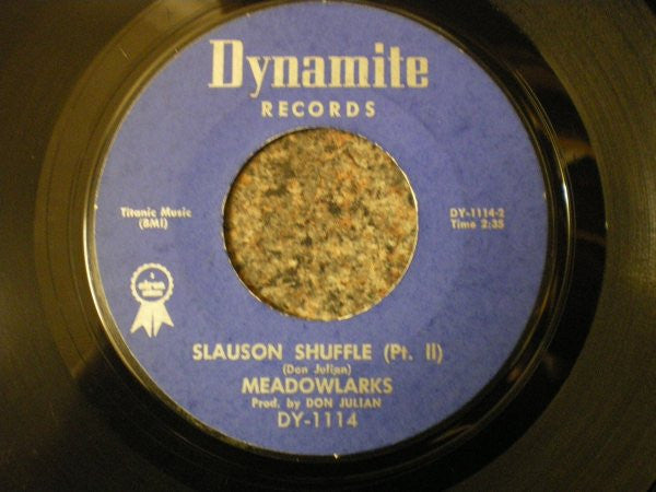 Don Julian & The Meadowlarks : Slauson Shuffle  (7", Single)