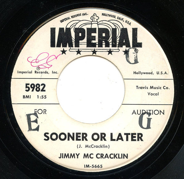 Jimmy McCracklin : Looking For A Woman / Sooner Or Later (7", Single, Promo)