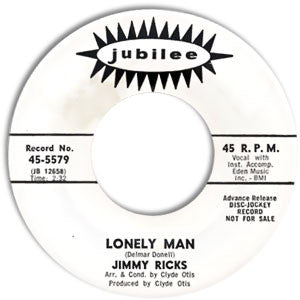 Jimmy Ricks (2) : Lonely Man / Don't Go To Strangers (7", Single, Promo)