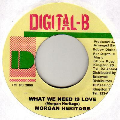 Morgan Heritage : What We Need Is Love (7")