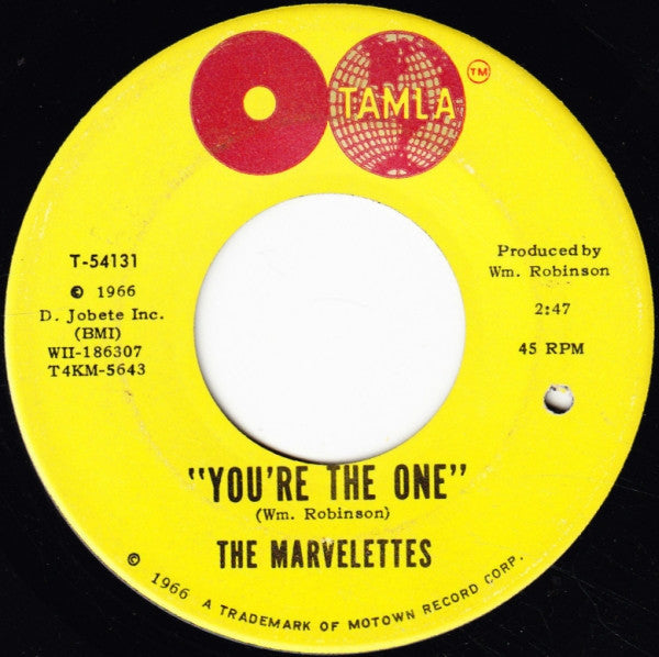 The Marvelettes : You're The One (7", Single, Roc)