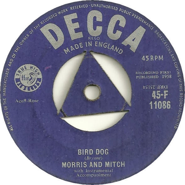 Morris & Mitch : Bird Dog / Highway Patrol (7", Single)