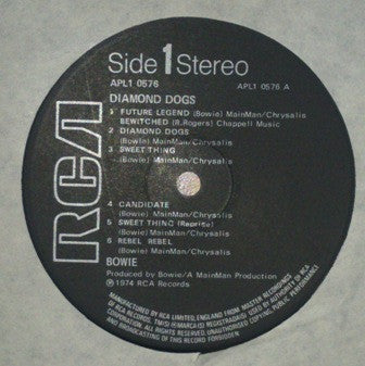 David Bowie : Diamond Dogs (LP, Album, RE, Bla)