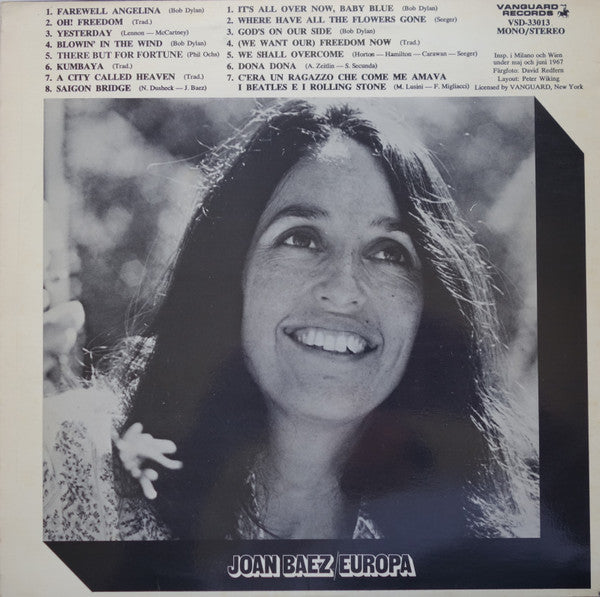 Joan Baez : Europa (LP, Album)