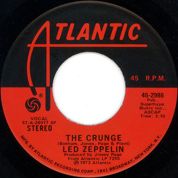 Led Zeppelin : D'yer Mak'er / The Crunge (7", Single, SP )