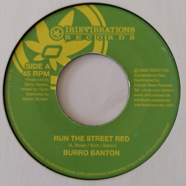 Burro Banton : Run The Street Red (7")