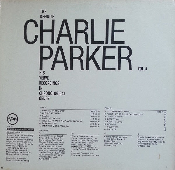 Charlie Parker : The Definite Charlie Parker Vol. 3 (LP, Comp)