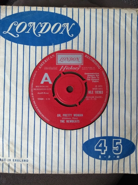 The Newbeats : Oh, Pretty Woman / Remember Love (7", Promo)