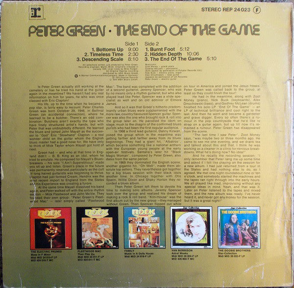 Peter Green (2) : The End Of The Game (LP, Album, RE)