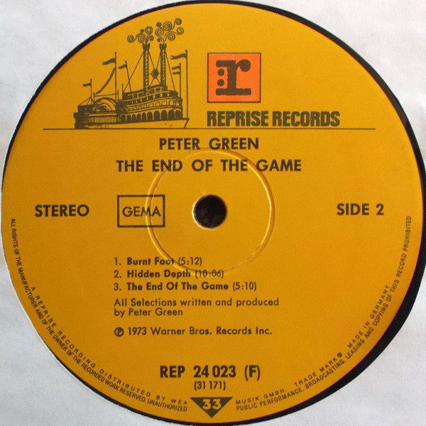 Peter Green (2) : The End Of The Game (LP, Album, RE)