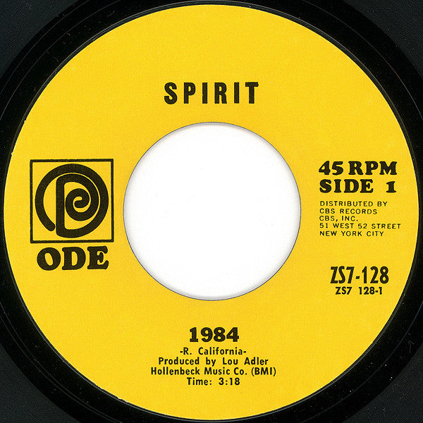 Spirit (8) : 1984 (7", Single, Styrene, 1st)