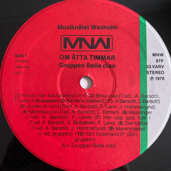 Bella Ciao : Om Åtta Timmar (LP)