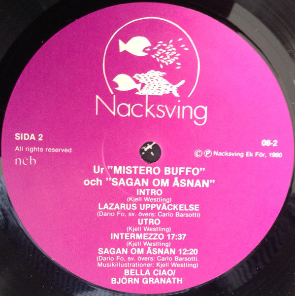 Dario Fo Med Björn Granath : Mistero Buffo (LP)