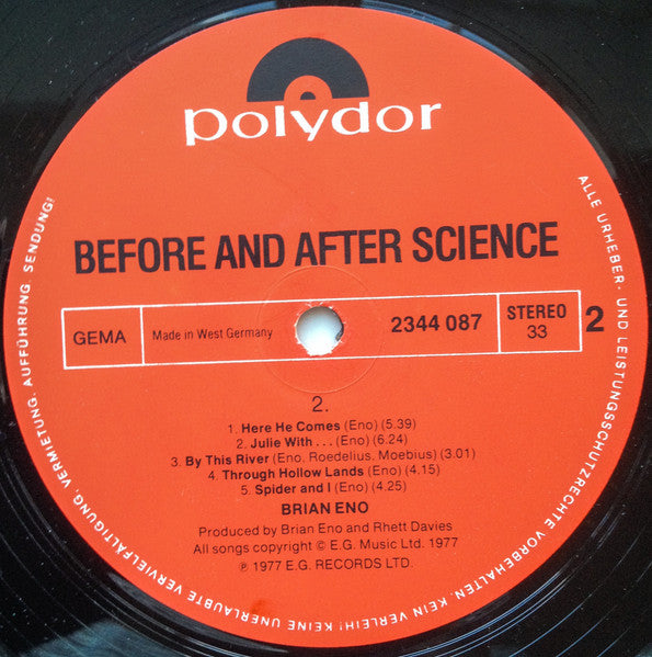 Brian Eno : Before And After Science (LP, Album)