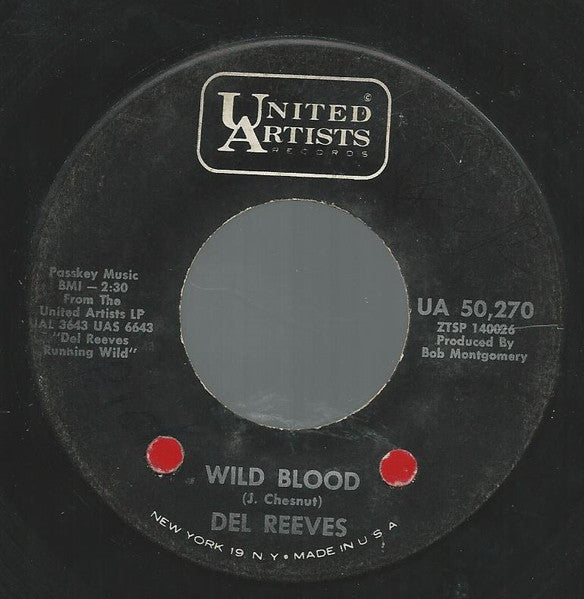Del Reeves : Wild Blood / Lest We Forget (7", Single)