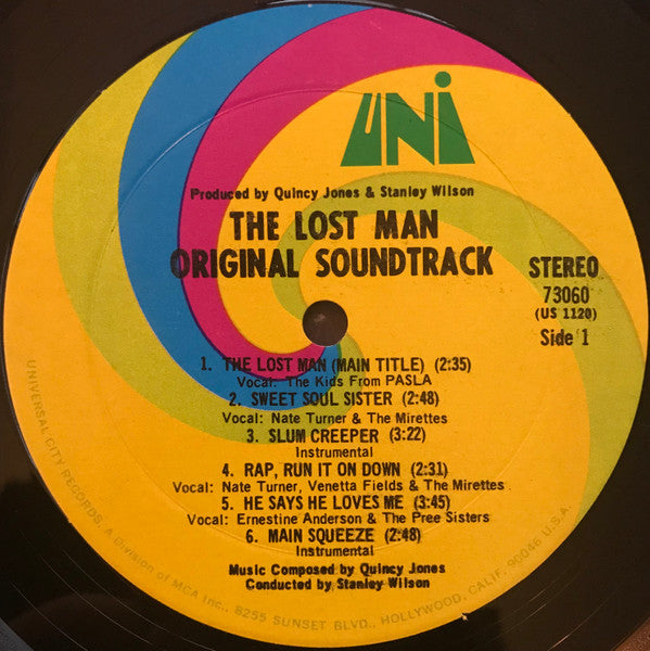 Quincy Jones : The Lost Man (The Original Soundtrack Album) (LP, Album, Mon)