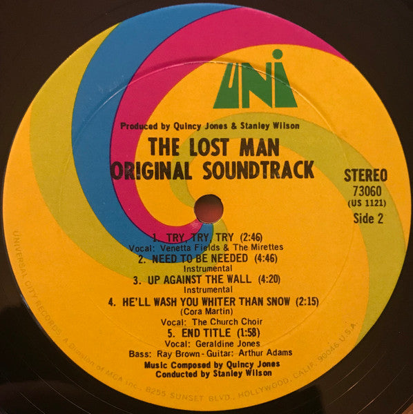 Quincy Jones : The Lost Man (The Original Soundtrack Album) (LP, Album, Mon)