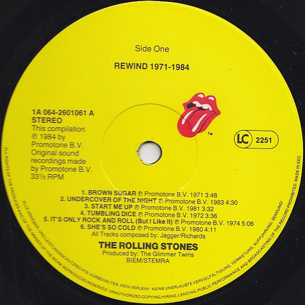 The Rolling Stones : Rewind (1971-1984) (LP, Comp)