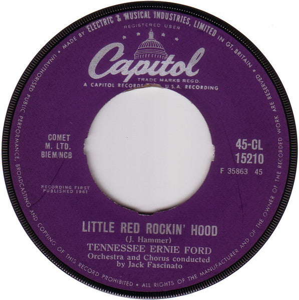Tennessee Ernie Ford : Little Red Rockin' Hood (7")