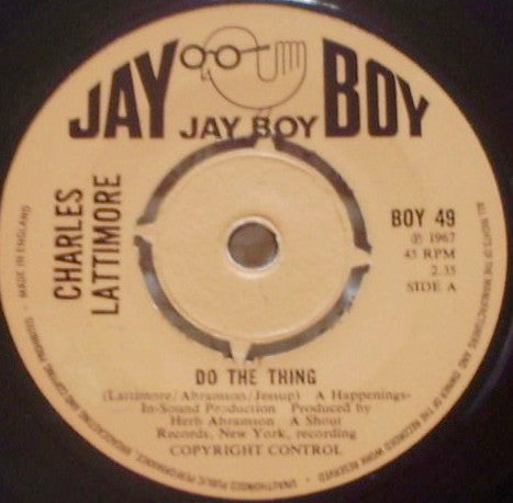 Charles Lattimore : Do The Thing (7")