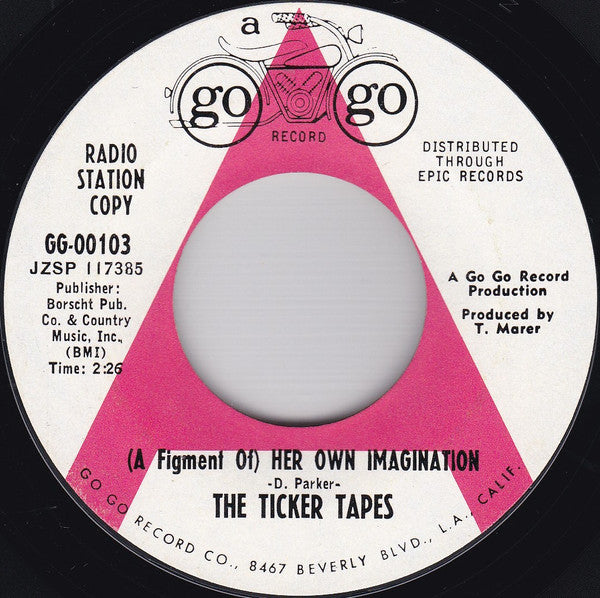 The Ticker Tapes : (A Figment Of) Her Own Imagination (7", Single, Promo)
