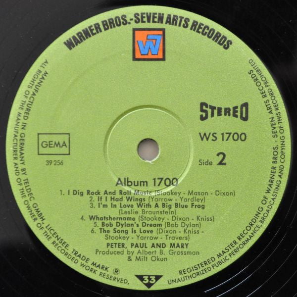Peter, Paul & Mary : Album 1700 (LP, Album, RP)