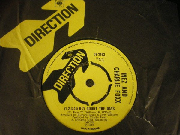 Inez And Charlie Foxx : (1-2-3-4-5-6-7) Count The Days  (7", Single)